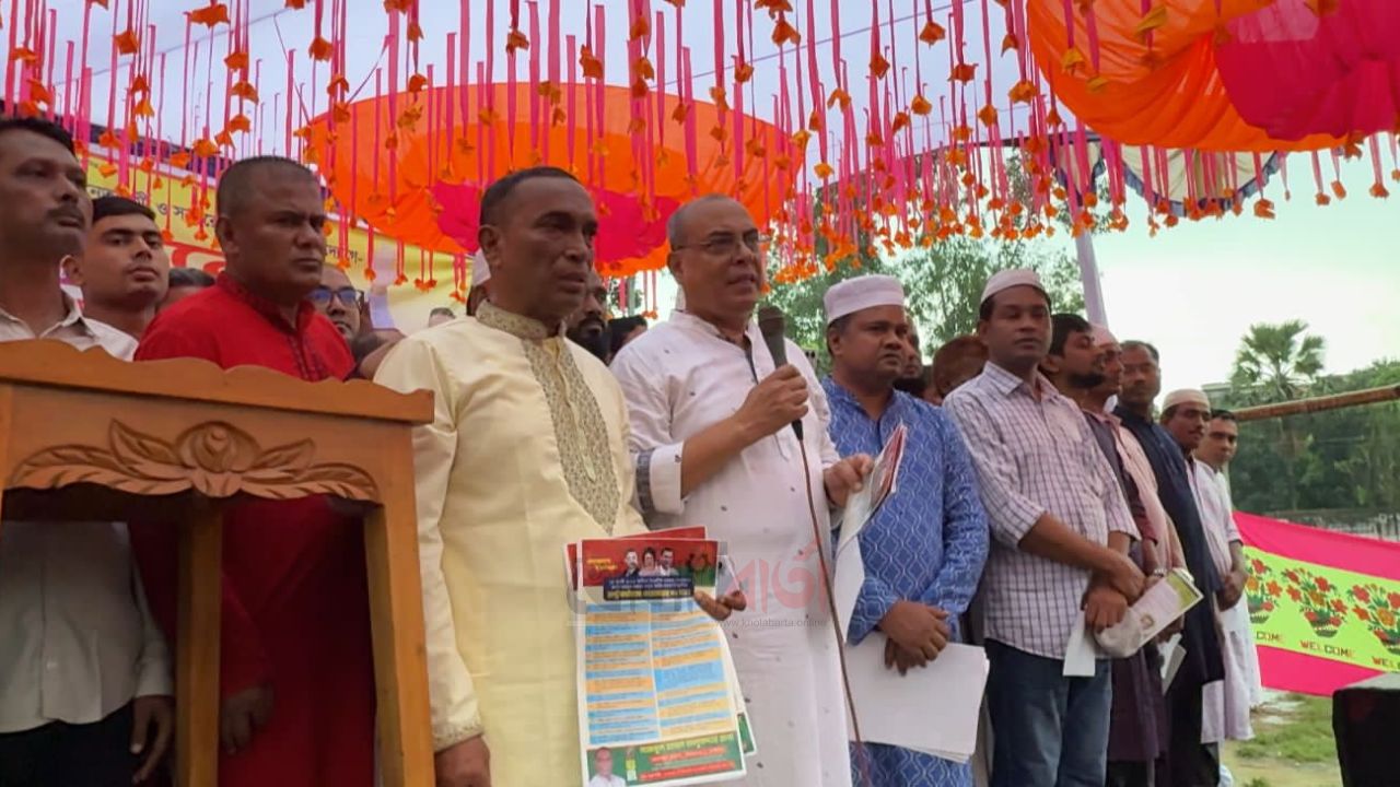 গাজীপুরের কোনাবাড়িতে জনসভা ও ৩১ দফার প্রচারণা করলেন বিএনপি নেতা রানা